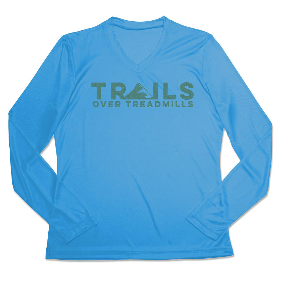 Women's Long Sleeve Tech Tee - Trails Over Treadmills