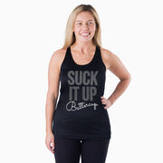 Women's Racerback Performance Tank Top - Suck It Up Buttercup