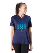 Women's Short Sleeve Tech Tee - Eat Sleep Run Repeat