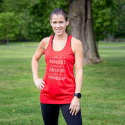 Women's Racerback Performance Tank Top - Miles of Friendship Mantra