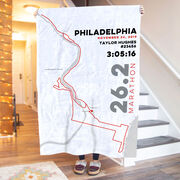 Running Premium Blanket - Philadelphia 26.2 Route