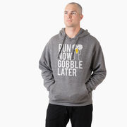 Statement Fleece Hoodie -  Run Now Gobble Later (Bold)