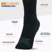 RunTechnology® Performance Mid-Calf Socks - Black
