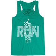 Flowy Racerback Tank Top - She Believed She Could So She Did 13.1