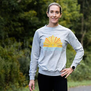 Running Raglan Crew Neck Pullover - Here Comes The Sun