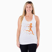 Women's Racerback Performance Tank Top - Autumn Runner Girl