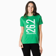 Running Short Sleeve T-Shirt - 26.2 Marathon Vertical 