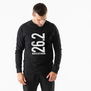 Running Raglan Crew Neck Pullover - 26.2 Marathon Vertical