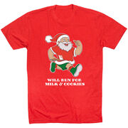 Running Short Sleeve T-Shirt - Will Run for Milk and Cookies