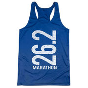 Women's Racerback Performance Tank Top - 26.2 Marathon Vertical