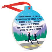 Running Round Ceramic Ornament - Jingle All the Way