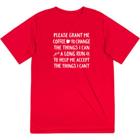 Men's Running Short Sleeve Performance Tee - Please Grant Me Coffee