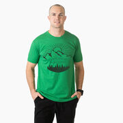 Running Short Sleeve T-Shirt - Life's Short Run Long (Mountains)