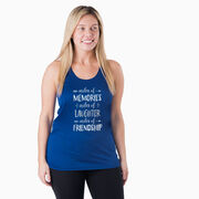 Women's Racerback Performance Tank Top - Miles of Friendship Mantra