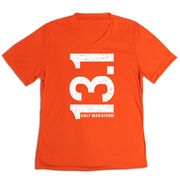 Women's Short Sleeve Tech Tee - 13.1 Half Marathon Vertical