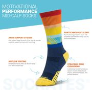 Socrates&reg; Mid-Calf Performance Socks - Carpe Diem