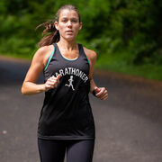 Women's Racerback Performance Tank Top - Marathoner Girl