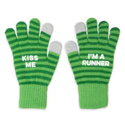 Gloves with Touchscreen Fingers - Kiss Me I'm a Runner