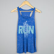 Flowy Racerback Tank Top - She Believed She Could So She Did 13.1