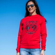 Running Raglan Crew Neck Pullover - Eye Of The Tiger