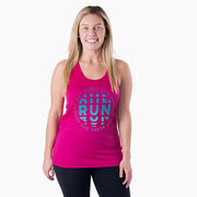 Women's Racerback Performance Tank Top - Eat Sleep Run Repeat