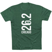 Running Short Sleeve T-Shirt - Chicago 26.2 Vertical