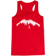 Flowy Racerback Tank Top - Trail Runner in the Mountains