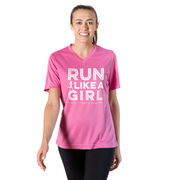 Women's Short Sleeve Tech Tee - Run Like A Girl® Road