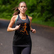 Women's Racerback Performance Tank Top - Autumn Runner Girl