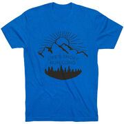 Running Short Sleeve T-Shirt - Life's Short Run Long (Mountains)