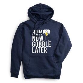 Statement Fleece Hoodie -  Run Now Gobble Later (Bold)