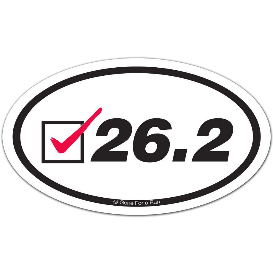 26.2 Check Oval Car Magnet