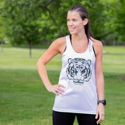 Women's Racerback Performance Tank Top - Eye Of The Tiger