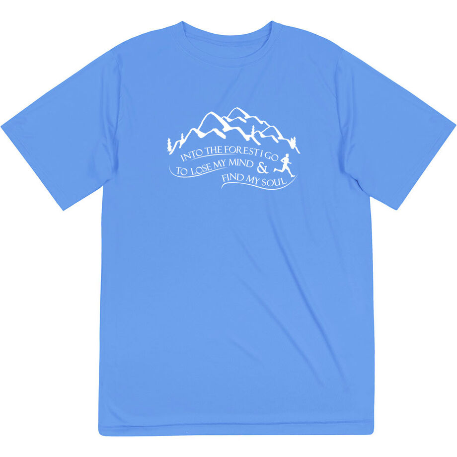 Men's Running Short Sleeve Tech Tee - Into the Forest I Go