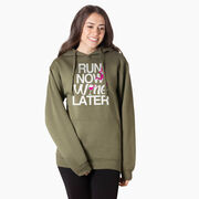 Statement Fleece Hoodie -  Run Now Wine Later (Bold)