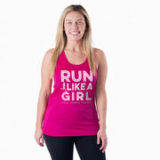 Women's Racerback Performance Tank Top - Run Like A Girl® Road