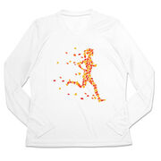 Women's Long Sleeve Tech Tee - Autumn Runner Girl