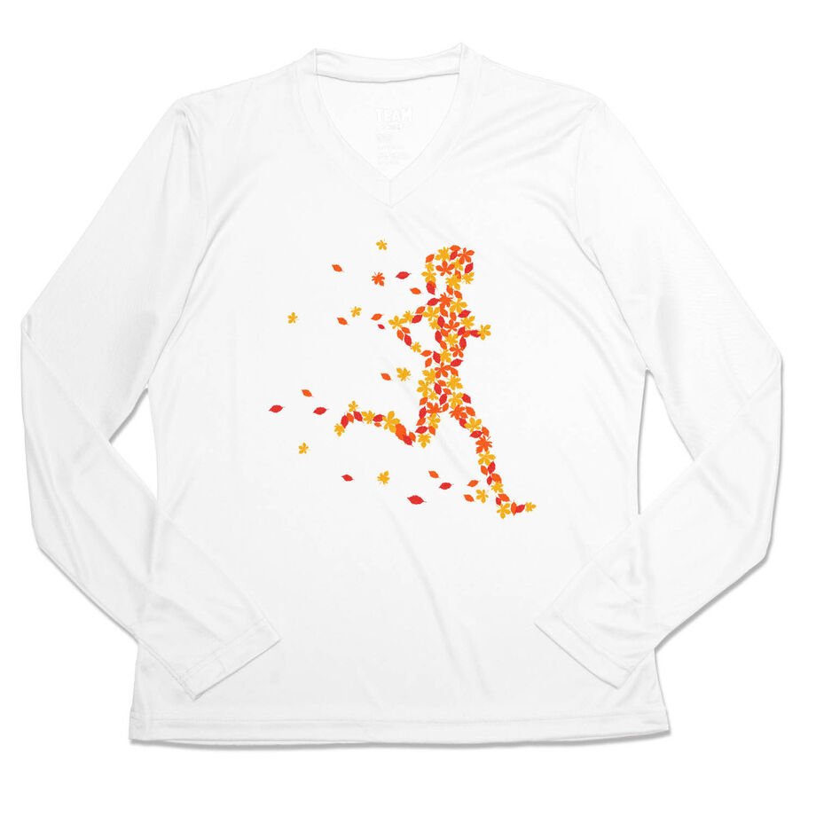 Women's Long Sleeve Tech Tee - Autumn Runner Girl