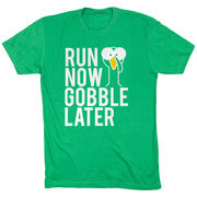 Running Short Sleeve T-Shirt - Run Now Gobble Later (Bold)