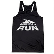 Women's Racerback Performance Tank Top - Gone For a Run&reg; White Logo