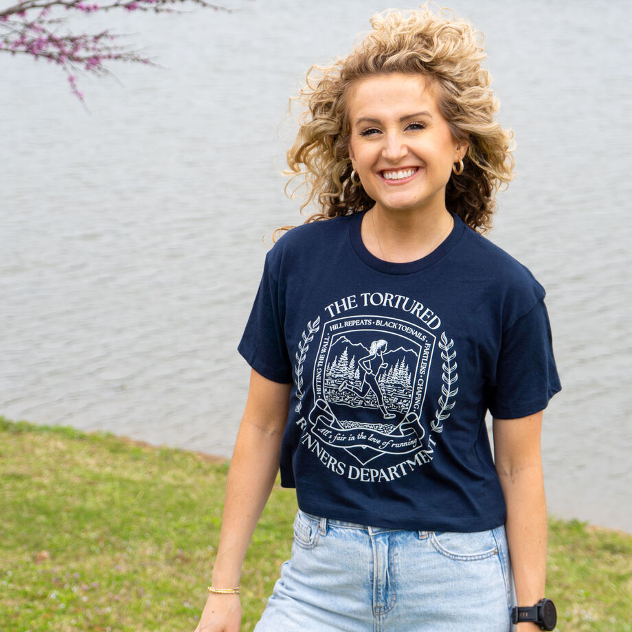 Running Short Sleeve Crop Tee - The Tortured Runners Department