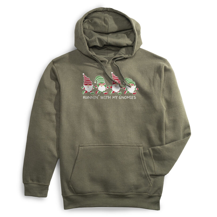 Statement Fleece Hoodie -  Runnin' With My Gnomies&reg; - Christmas
