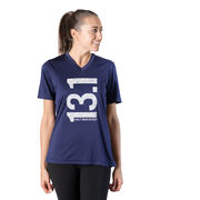 Women's Short Sleeve Tech Tee - 13.1 Half Marathon Vertical