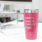 Running 20oz. Double Insulated Tumbler - Peace Love & Runner's High