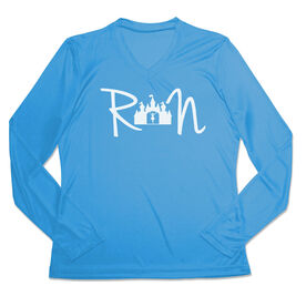 Women's Long Sleeve Tech Tee - Run Castle