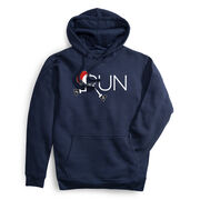 Statement Fleece Hoodie -  Let's Run For Christmas