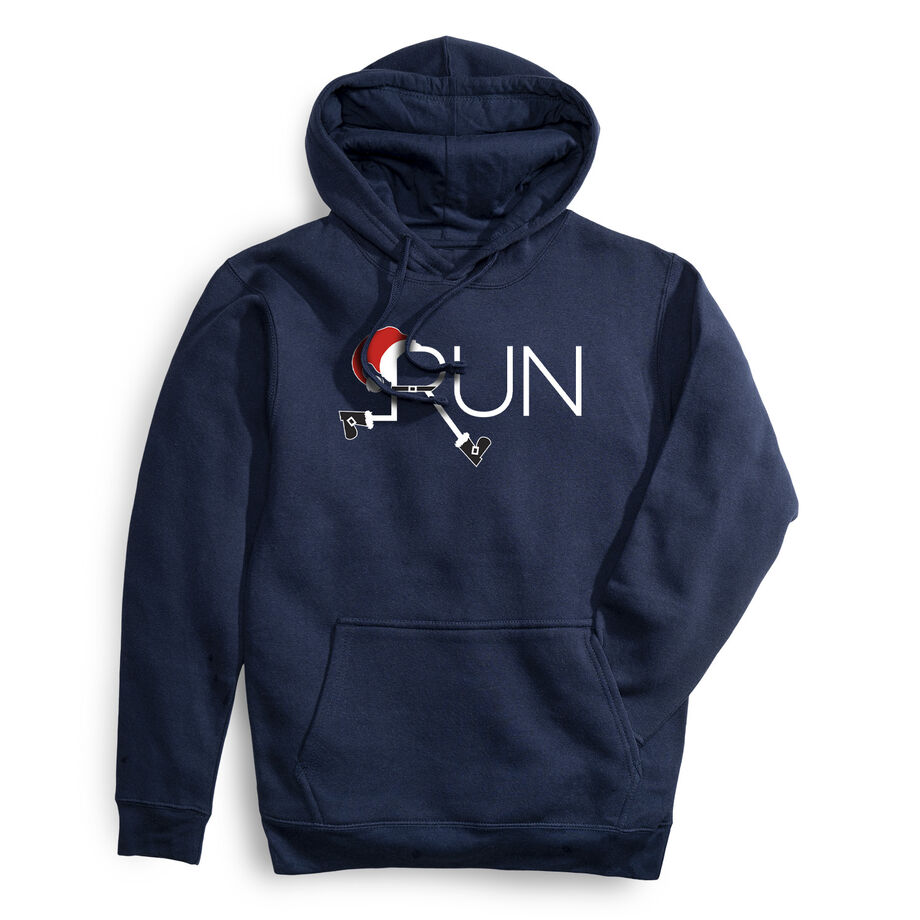 Statement Fleece Hoodie -  Let's Run For Christmas