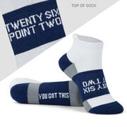 Socrates® Woven Performance Socks 26.2 You've Got This! (Navy)