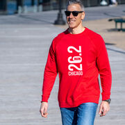 Running Raglan Crew Neck Pullover - Chicago 26.2 Vertical