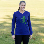 Women's Long Sleeve Tech Tee - Lucky Runner Girl